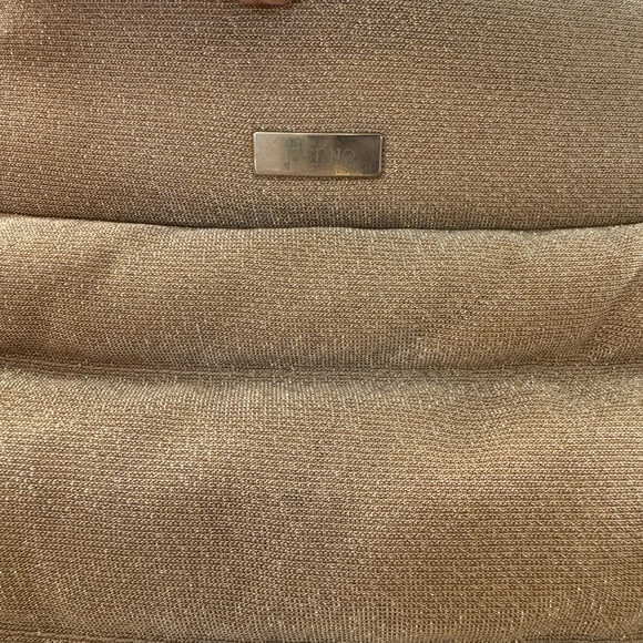 HERNO Gold-tone lurex short sleeve puffer jacket 42 - Picture 7 of 17